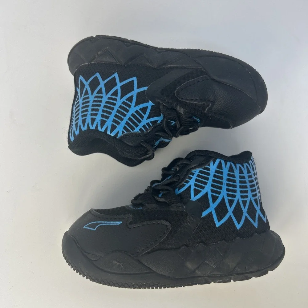 Puma MB.01 Buzz City LaMelo Ball Black Blue Toddler Infant Shoes 5C 385117-13